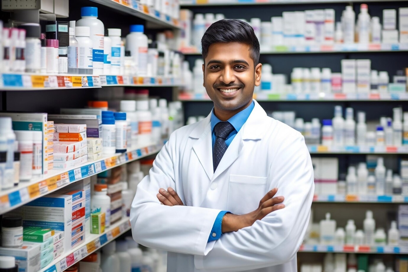 Pharmacist working at Allen Pharma facility